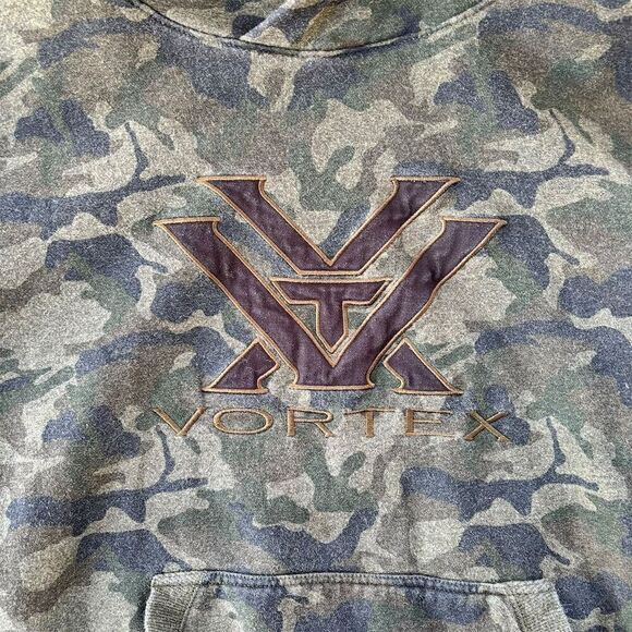 Vortex Men's Camouflage Pullover Hoodie Green Size M Long Sleeve - Picture 3 of 4